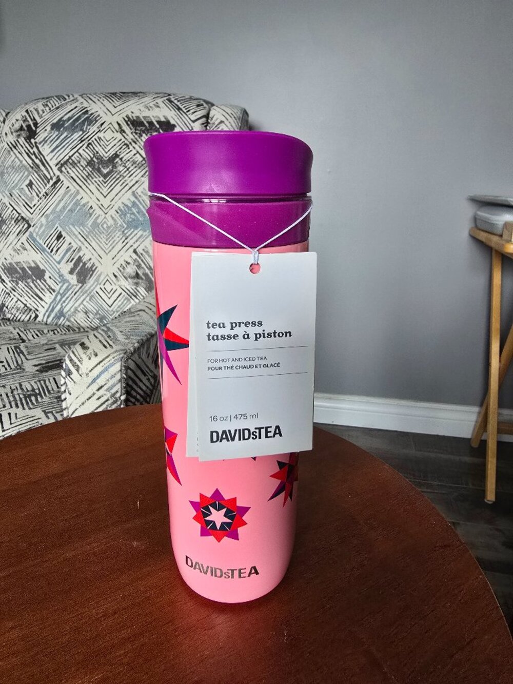 Davids Tea tea press tumbler